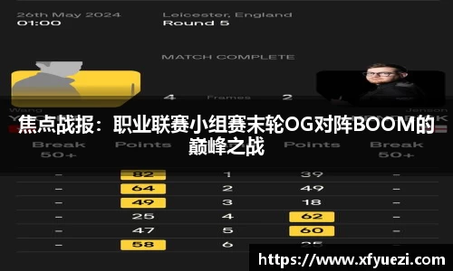 焦点战报：职业联赛小组赛末轮OG对阵BOOM的巅峰之战